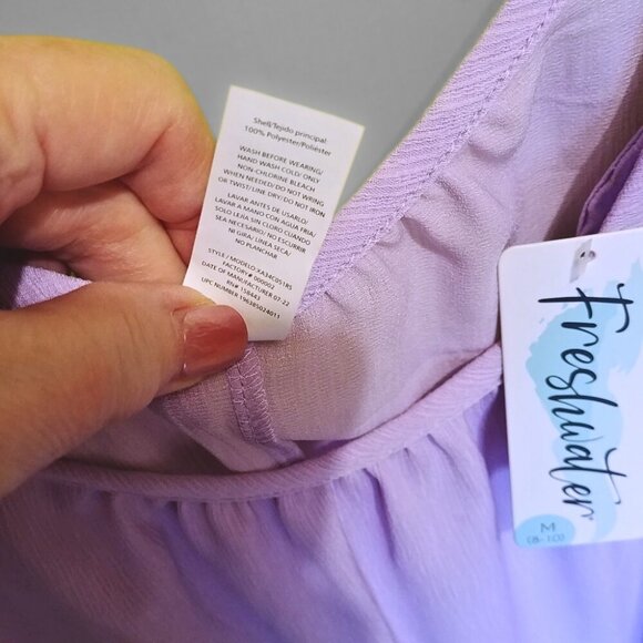 Freshwater Swimsuit Beach Pool Cover-Up Dress Lilac Size Medium - Picture 4 of 4